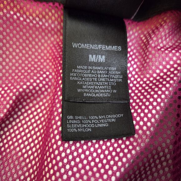 The North Face HyVent Windbreaker/Rain Jacket Woman's M Hooded Shell Gray/Pink - Picture 8 of 12